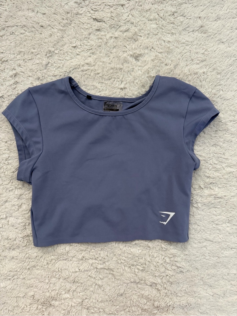 Gymshark Cropped Tee in Dusty Blue